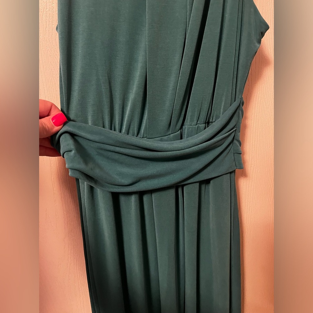 Anthropologie Maeve Teal Azores Halter Sleeveless Midi Dress Size Medium - Picture 4 of 10